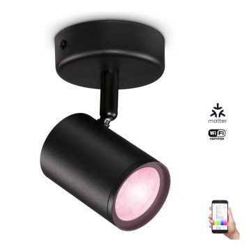 WiZ - LED RGBW Himmennettävä kohdevalo IMAGEO 1xGU10/4,9W/230V CRI 90 Wi-Fi musta