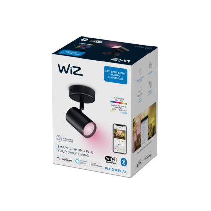 WiZ - LED RGBW Himmennettävä kohdevalo IMAGEO 1xGU10/4,9W/230V CRI 90 Wi-Fi musta