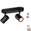 WiZ - LED RGBW Himmennettävä kohdevalo IMAGEO 2xGU10/4,9W/230V 2200-6500K Wi-Fi CRI 90 musta