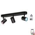 WiZ - LED RGBW Himmennettävä kohdevalo IMAGEO 3xGU10/4,9W/230V 2200-6500K Wi-Fi CRI 90 musta