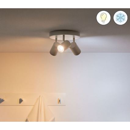 WiZ - LED RGBW Himmennettävä kohdevalo IMAGEO 3xGU10/4,9W/230V 2200-6500K Wi-Fi CRI 90 valkoinen