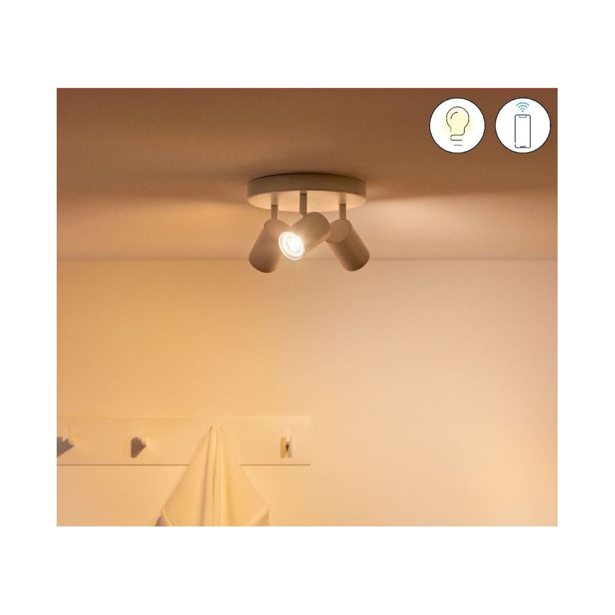 WiZ - LED RGBW Himmennettävä kohdevalo IMAGEO 3xGU10/4,9W/230V 2200-6500K Wi-Fi CRI 90 valkoinen