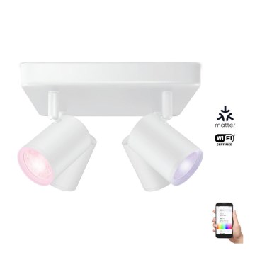 WiZ - LED RGBW Himmennettävä kohdevalo IMAGEO 4xGU10/4,9W/230V 2200-6500K Wi-Fi CRI 90 valkoinen