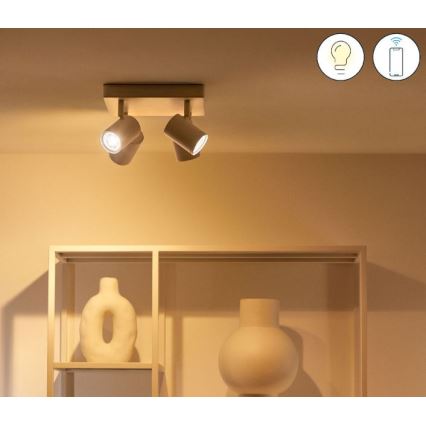 WiZ - LED RGBW Himmennettävä kohdevalo IMAGEO 4xGU10/4,9W/230V 2200-6500K Wi-Fi CRI 90 valkoinen