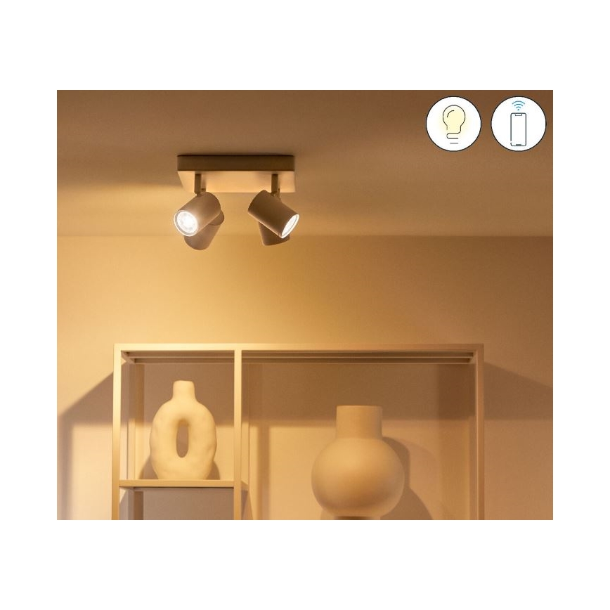 WiZ - LED RGBW Himmennettävä kohdevalo IMAGEO 4xGU10/4,9W/230V 2200-6500K Wi-Fi CRI 90 valkoinen