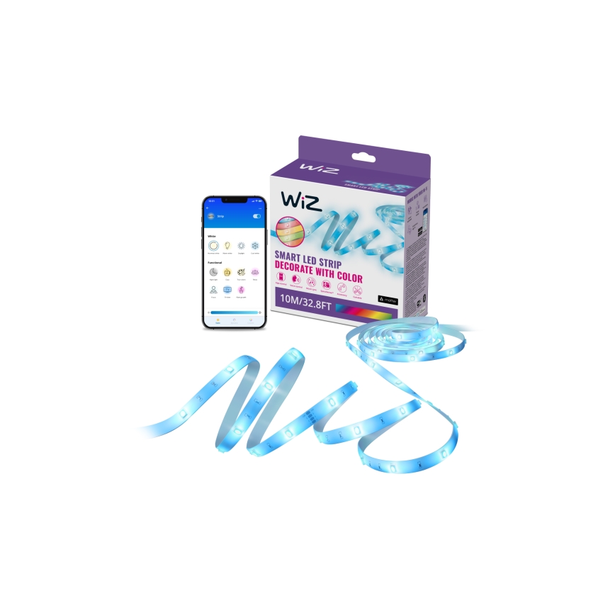 WiZ - LED RGBW Himmennettävä nauha 10m LED/12W/230V 2700-6500K Wi-Fi