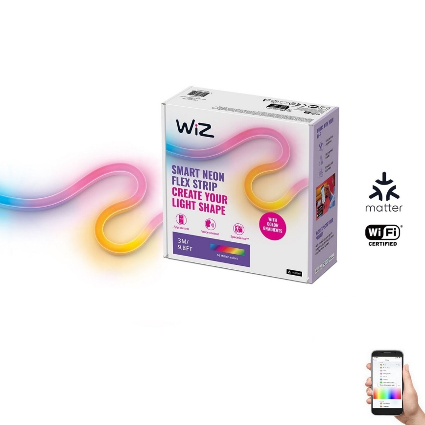 WiZ - LED RGBW Himmennettävä nauha 3m LED/24W/230V 2700-5000K Wi-Fi