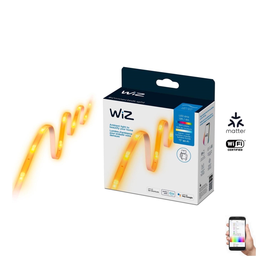 WiZ - LED RGBW Himmennettävä nauha 4m LED/13W/230V 2700-6500K Wi-Fi