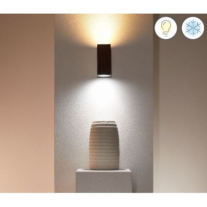 WiZ -LED RGBW Himmennettävä seinävalo UP&DOWN 2xGU10/4,7W/230V 2200-6500K Wi-Fi CRI 90 musta
