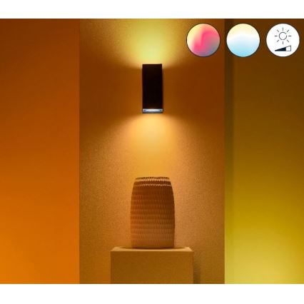 WiZ -LED RGBW Himmennettävä seinävalo UP&DOWN 2xGU10/4,7W/230V 2200-6500K Wi-Fi CRI 90 musta