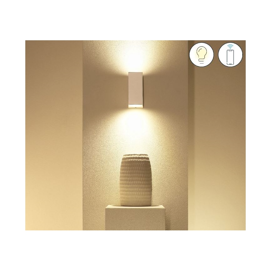 WiZ - LED RGBW Himmennettävä seinävalo UP&DOWN 2xGU10/4,7W/230V 2200-6500K Wi-Fi CRI 90 valkoinen