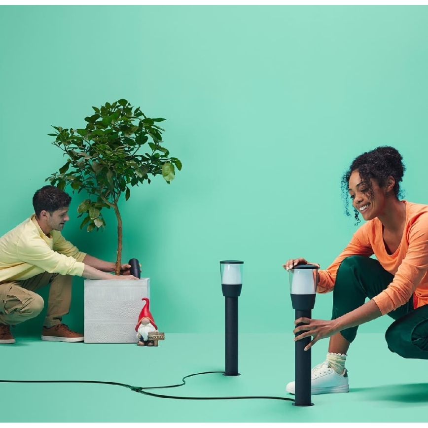 WiZ - LED RGBW Himmennettävä ulko lamppu ELPAS LED/4,8W/12/230V 2700-5000K IP65 Wi-Fi