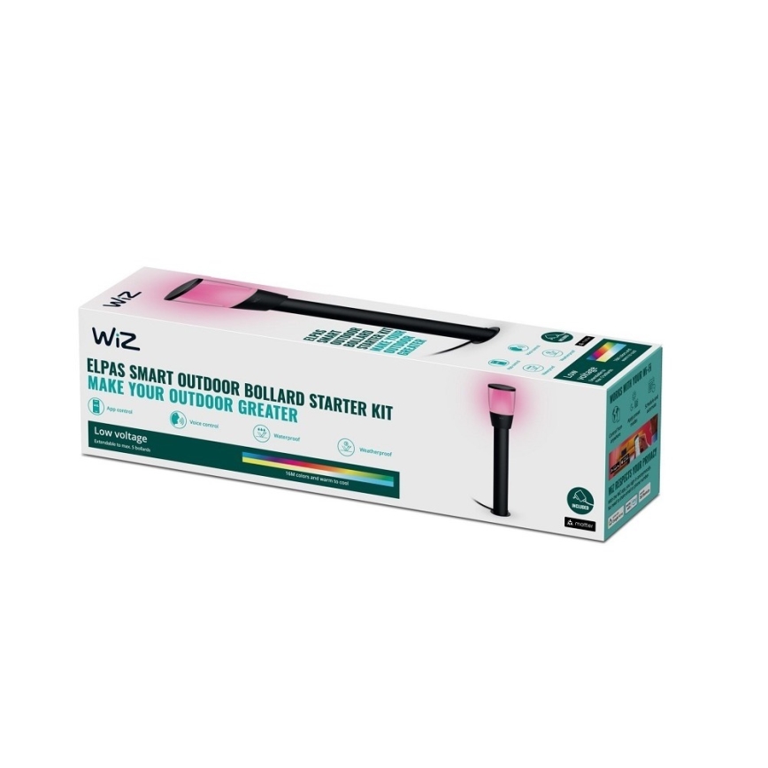 WiZ - LED RGBW Himmennettävä ulko lamppu ELPAS LED/4,8W/12/230V 2700-5000K IP65 Wi-Fi