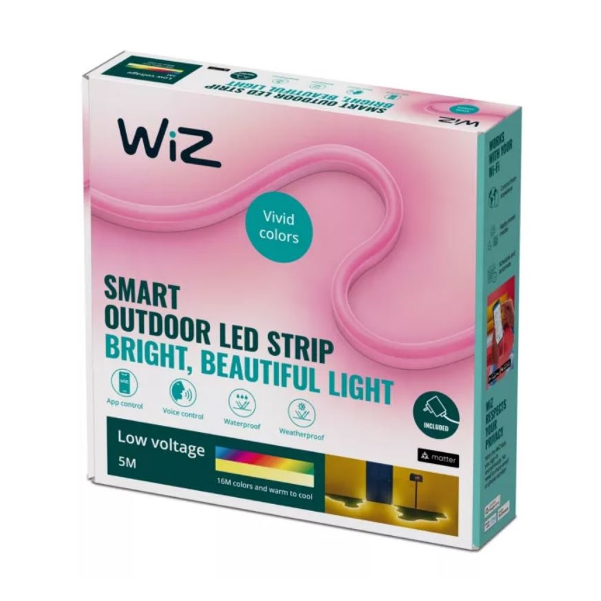 WiZ - LED RGBW Himmennettävä ulko nauha 5m LED/24W/230V 2700-5000K Wi-Fi IP65