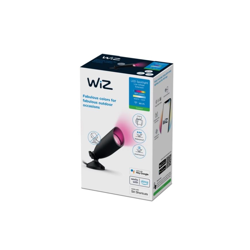 WiZ - LED RGBW Himmennettävä ulkokohdevalo SPOT LED/4W/12V 2700K-5000K IP65 Wi-Fi