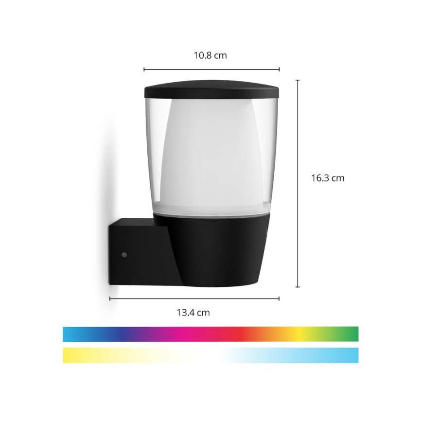 WiZ - LED RGBW Himmennettävä ulkoseinävalaisin ELPAS LED/8,5W/230V 2700–5000K IP44 Wi-Fi