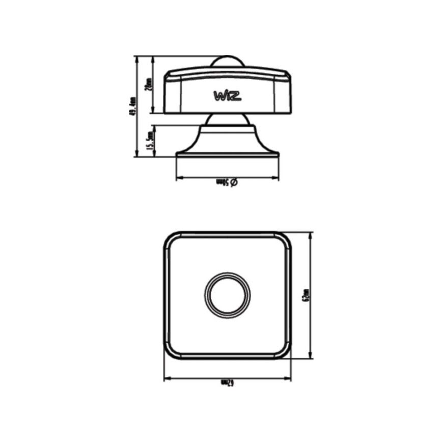 WiZ - Liiketunnistin 1xLR6 Wi-Fi