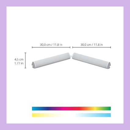 WiZ - SETTI 2x LED RGBW Himmennettävä lamppu BAR LED/5,5W/230V 2200-6500K Wi-Fi