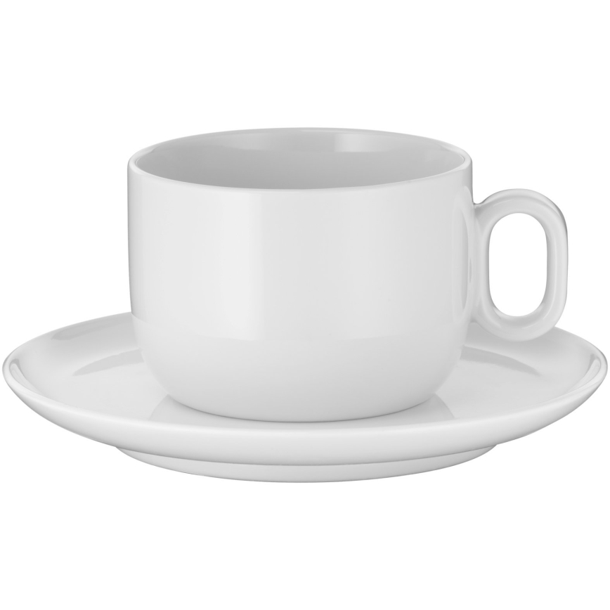 WMF - SARJA 2x Cappuccino-kuppi ja aluslautanen BARISTA 160 ml valkoinen