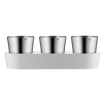 WMF - Itsekasteleva yrttiruukku 3kpl GOURMET valkoinen/ruostumaton