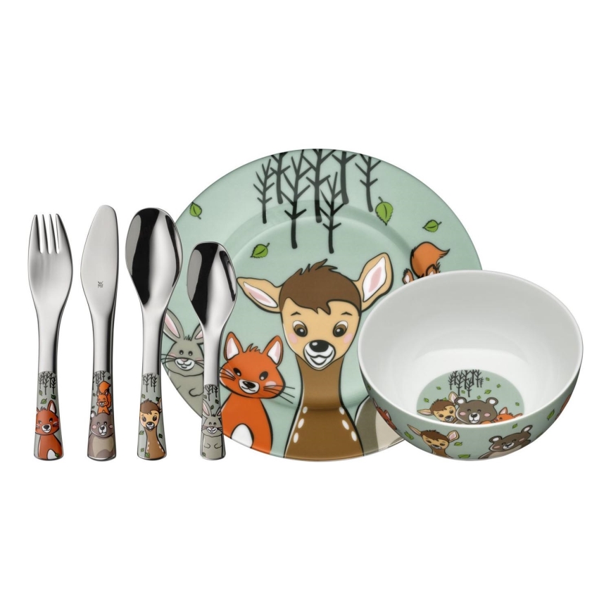 WMF - Lasten astiasto ja ruokailuvälineet FOREST FRIENDS 6kpl