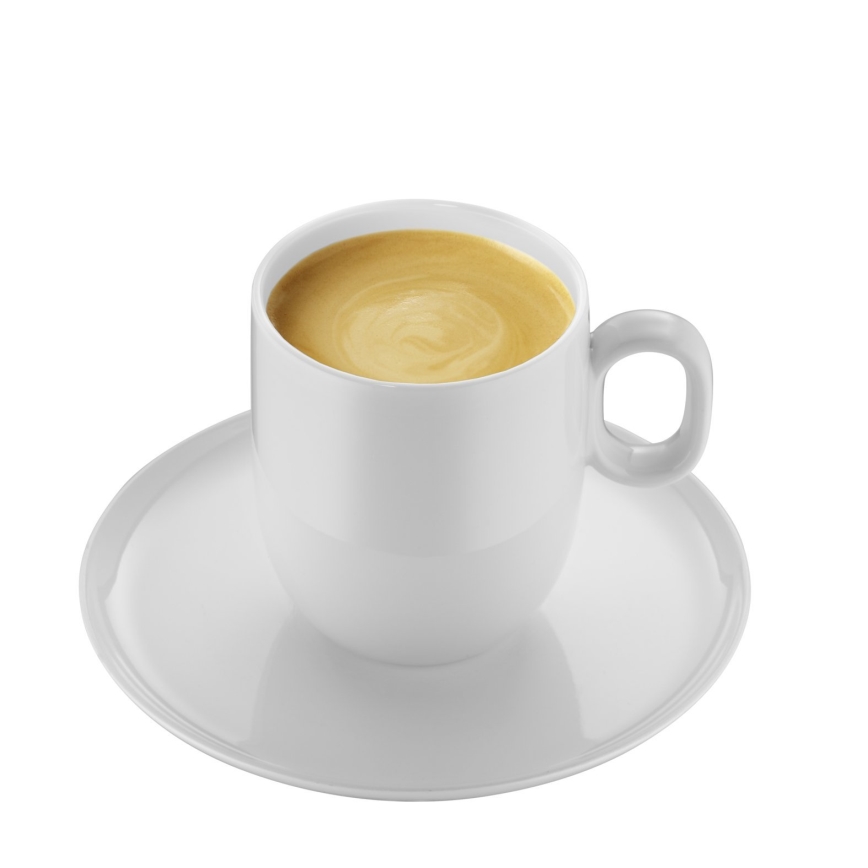 WMF - SETTI 2x Cafe creme kuppi lautasella BARISTA 170 ml valkoinen