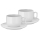 WMF - SETTI 2x Cappuccino kuppi lautasella BARISTA 160 ml valkoinen