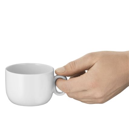 WMF - SETTI 2x Cappuccino kuppi lautasella BARISTA 160 ml valkoinen