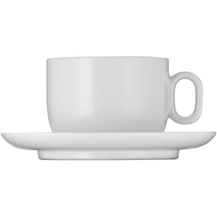 WMF - SETTI 2x Cappuccino kuppi lautasella BARISTA 160 ml valkoinen