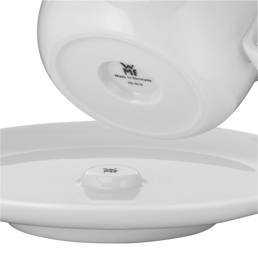 WMF - SETTI 2x Cappuccino kuppi lautasella BARISTA 160 ml valkoinen