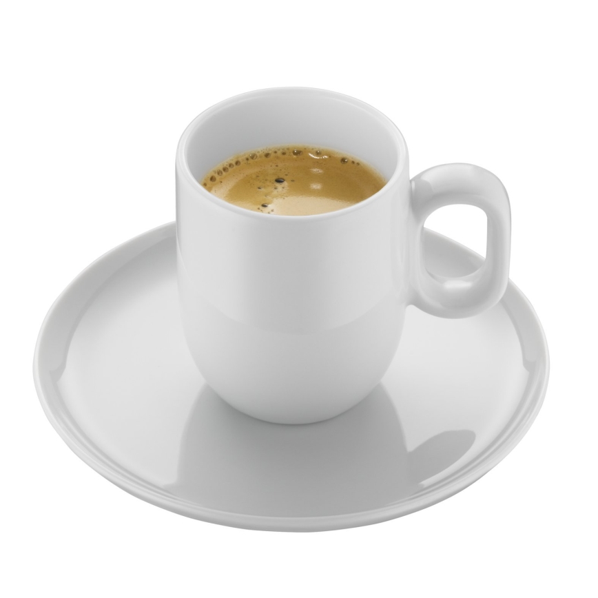 WMF - SETTI 2x Espressokuppi lautasella BARISTA valkoinen