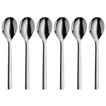 WMF - SETTI 6x Kahvilusikka NUOVA ruostumaton