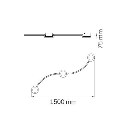 Wofi 10184 - LED Himmennettävä kohdevalo LIMA 3xLED/7W/230V 3000K