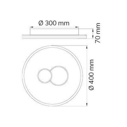 Wofi 11246 - Himmennettävä LED-kattovalaisin NADRA LED/27W/230V
