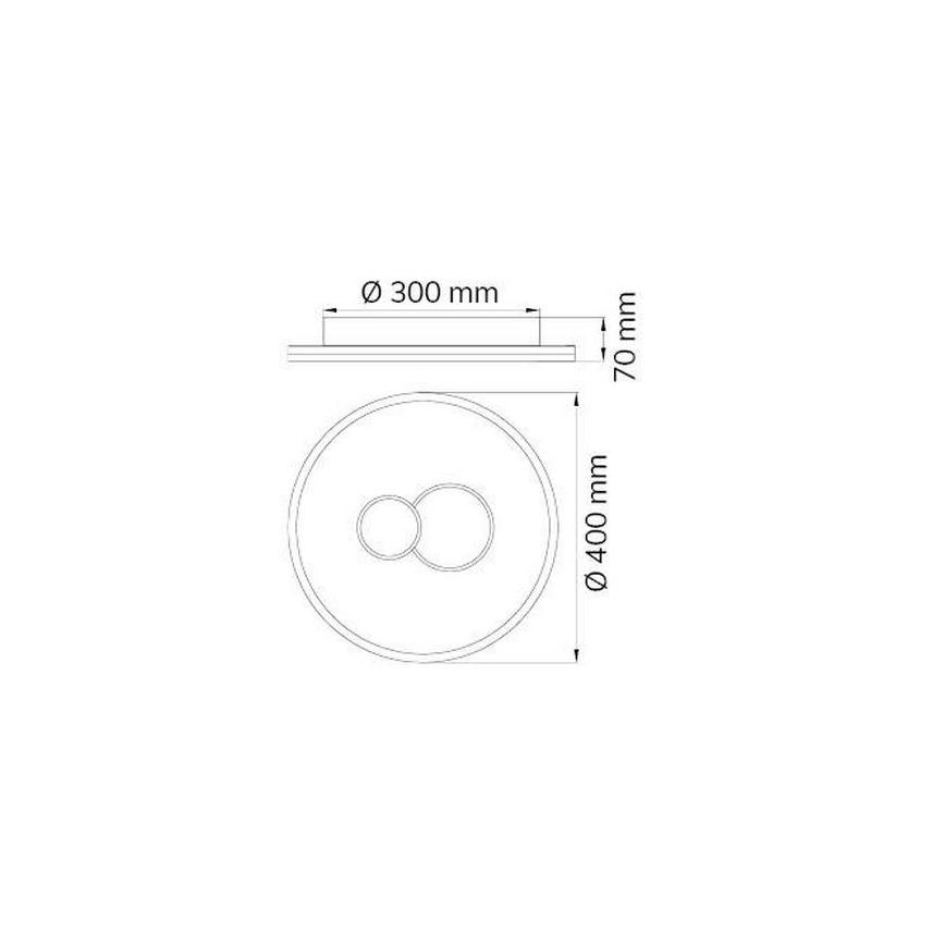 Wofi 11246 - Himmennettävä LED-kattovalaisin NADRA LED/27W/230V