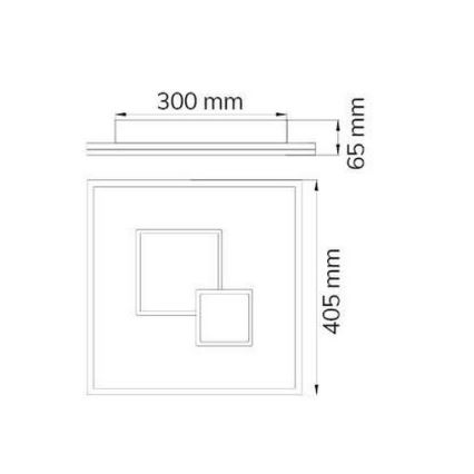 Wofi 11247 - Himmennettävä LED-kattovalaisin NADRA LED/27W/230V