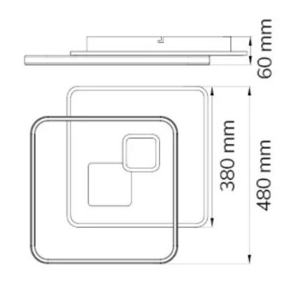 Wofi 11620 - LED Himmennettävä kattovalo AKON LED/43,5W/230V 2700-5500K+ kaukosäädin