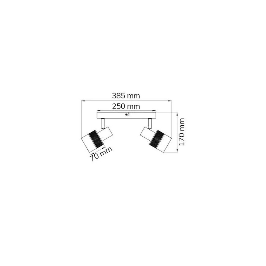 Wofi 11650 - Kohdevalo DORAL 2xE14/28W/230V