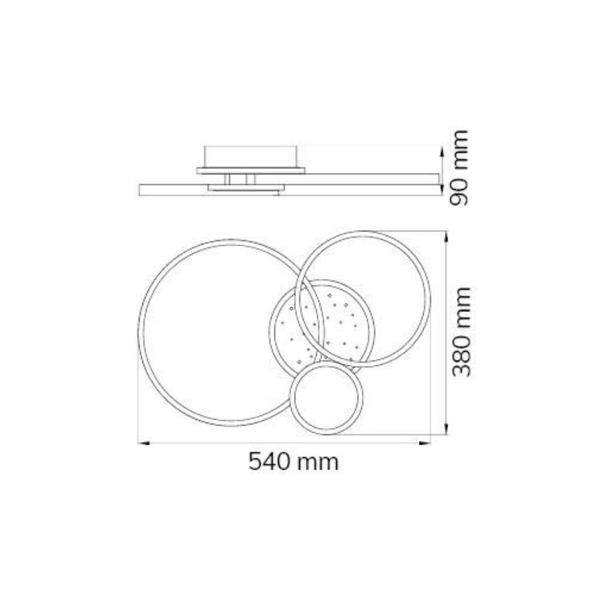 Wofi 11657 - LED Himmennettävä pinta-asennettava kattokruunu KIAH LED/32,5W/230V 3000K