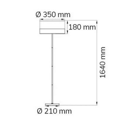Wofi 11765 - Lattialamppu DAVIE 1xE27/40W/230V