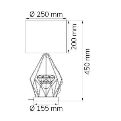 Wofi 11977 - Himmennettävä LED-pöytävalaisin AMY LED/10W/230V