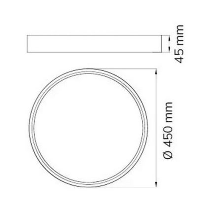 Wofi 12055 - LED-himmennettävä kattovalaisin DUBAI LED/27,5W/230V valkoinen