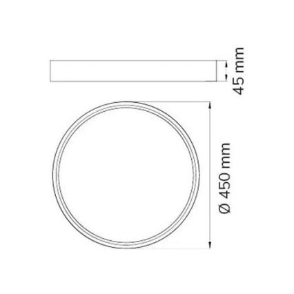 Wofi 12056 - LED-kattovalaisin DUBAI LED/27,5W/230V antrasiitti