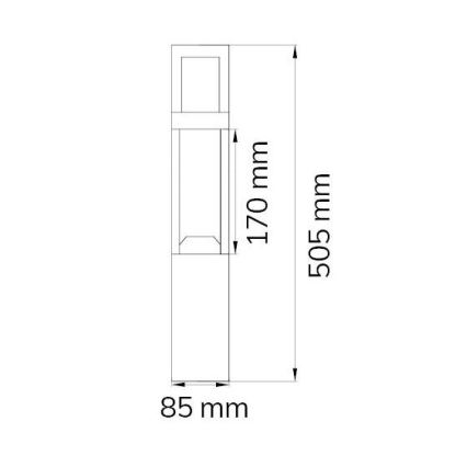 Wofi 12228 - LED ulkovalaisin SIERRA LED/10W/230V IP54 50,5 cm