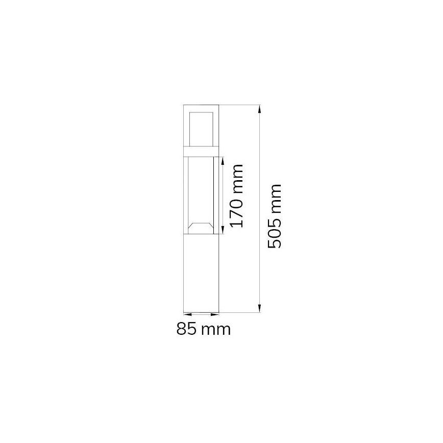 Wofi 12228 - LED ulkovalaisin SIERRA LED/10W/230V IP54 50,5 cm