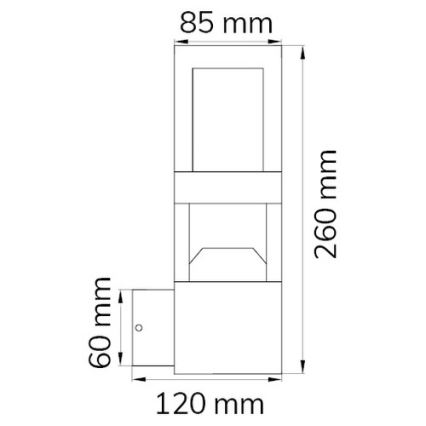 Wofi 12244 - LED-ulkoseinävalaisin SIERRA LED/10W/230V IP54