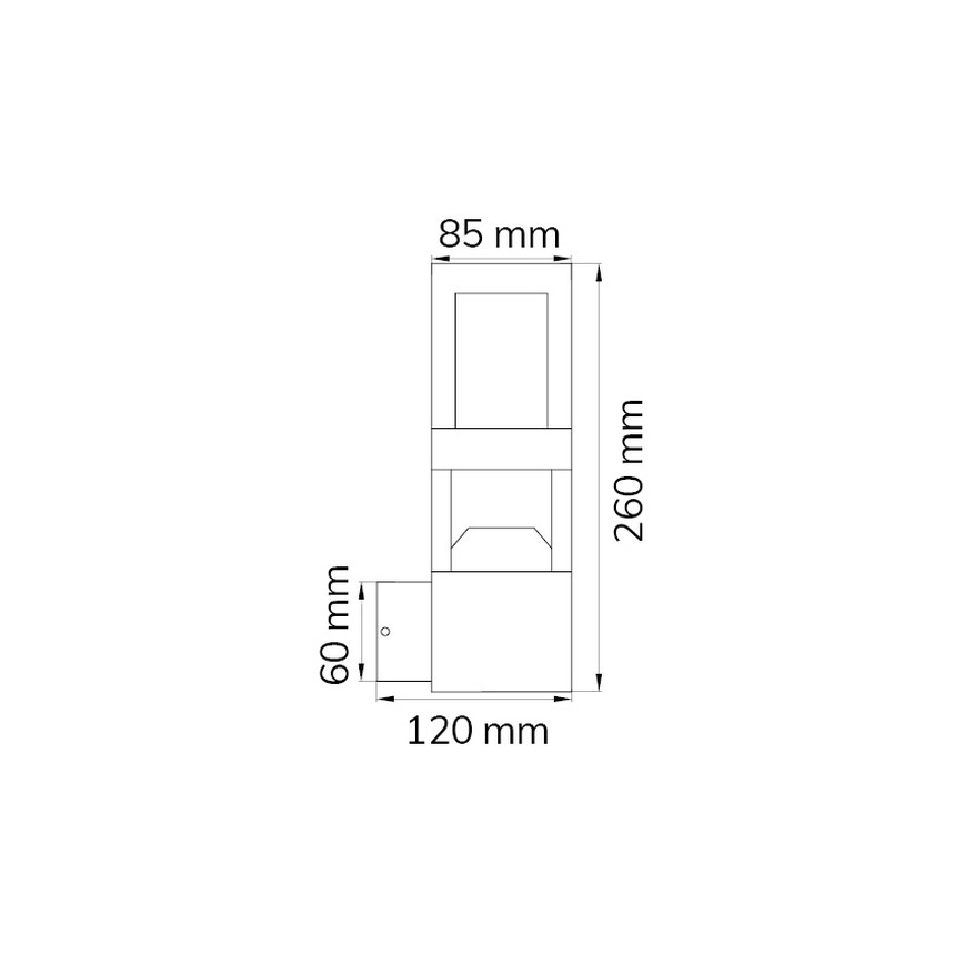 Wofi 12244 - LED-ulkoseinävalaisin SIERRA LED/10W/230V IP54