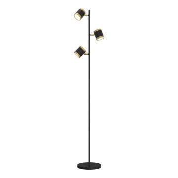 Wofi 3003-304S - Himmennettävä LED-lattiavalaisin TOULOUSE LED/21W/230V musta/kulta
