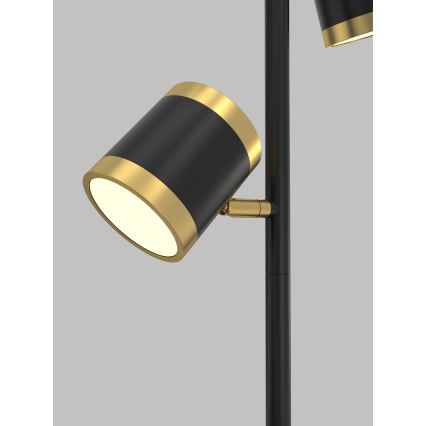 Wofi 3003-304S - Himmennettävä LED-lattiavalaisin TOULOUSE LED/21W/230V musta/kulta