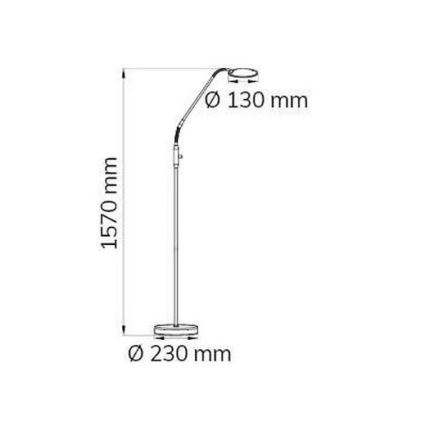 Wofi 3006.01.64.9000 - Himmennettävä LED-lattiavalaisin TWIN LED/4,6W/230V